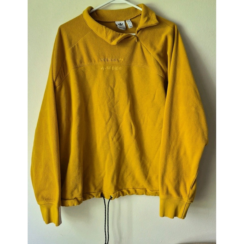 Adidas Originals RYV Sweatshirt Asymmetrical 1/4 Zip Neck Drawstring Hem Size XL